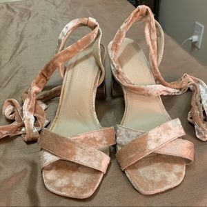 ASOS 10W Pink Velvet Heels